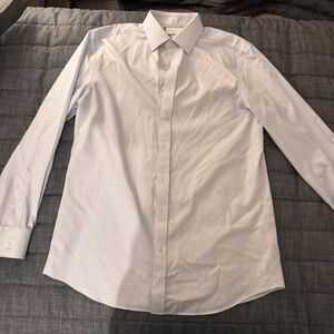 Men's Charles Tyrwhitt Light Blue Micro-check  Dress Shirt - 16.5”